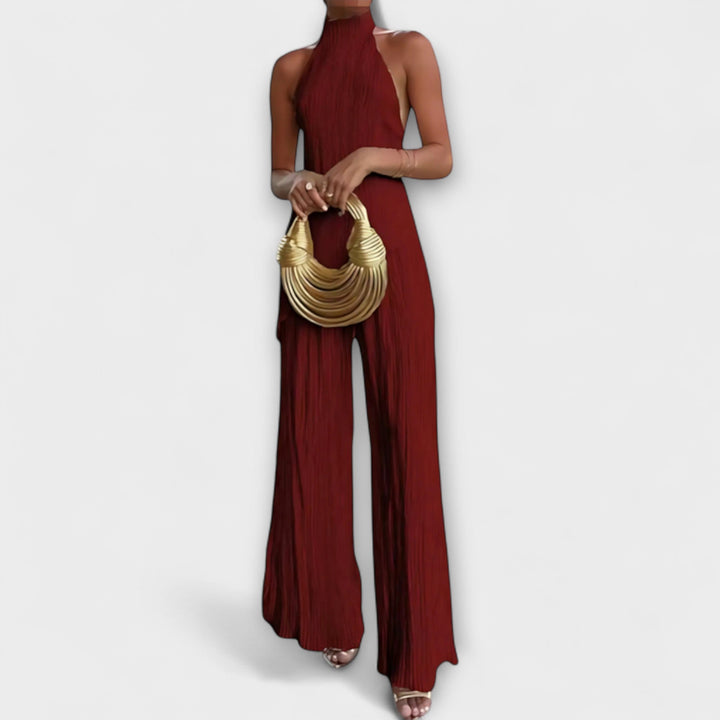 Pilarica - Elegant Asymmetrical Pleated Set