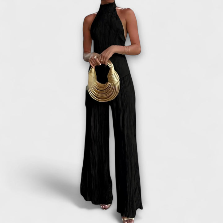 Pilarica - Elegant Asymmetrical Pleated Set