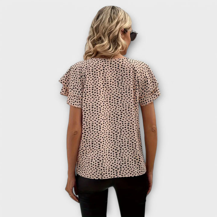 Emily - Bluse med Heltrykt Design