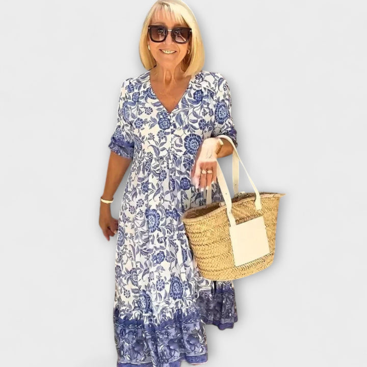 Caitlin - Elegant blomsterkjole med let og luftigt design