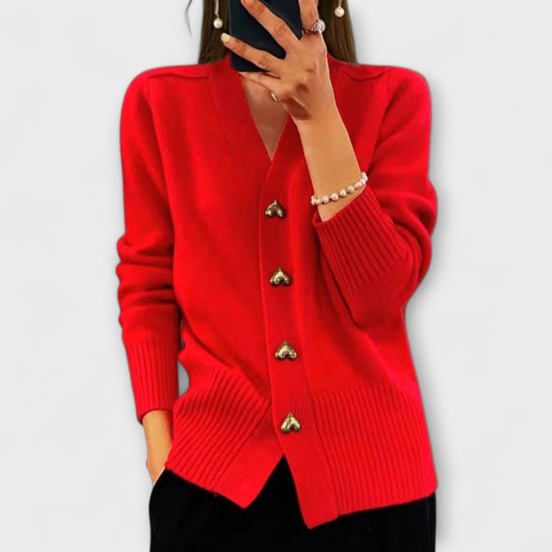 Marij – Vintage-inspireret V-udskærings Damepullover