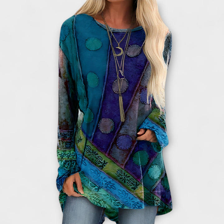 Chic Women's Blouse with Ethical Print