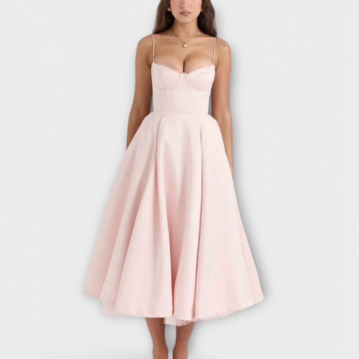 Mélie – Sommerkjole med korsett-detalje