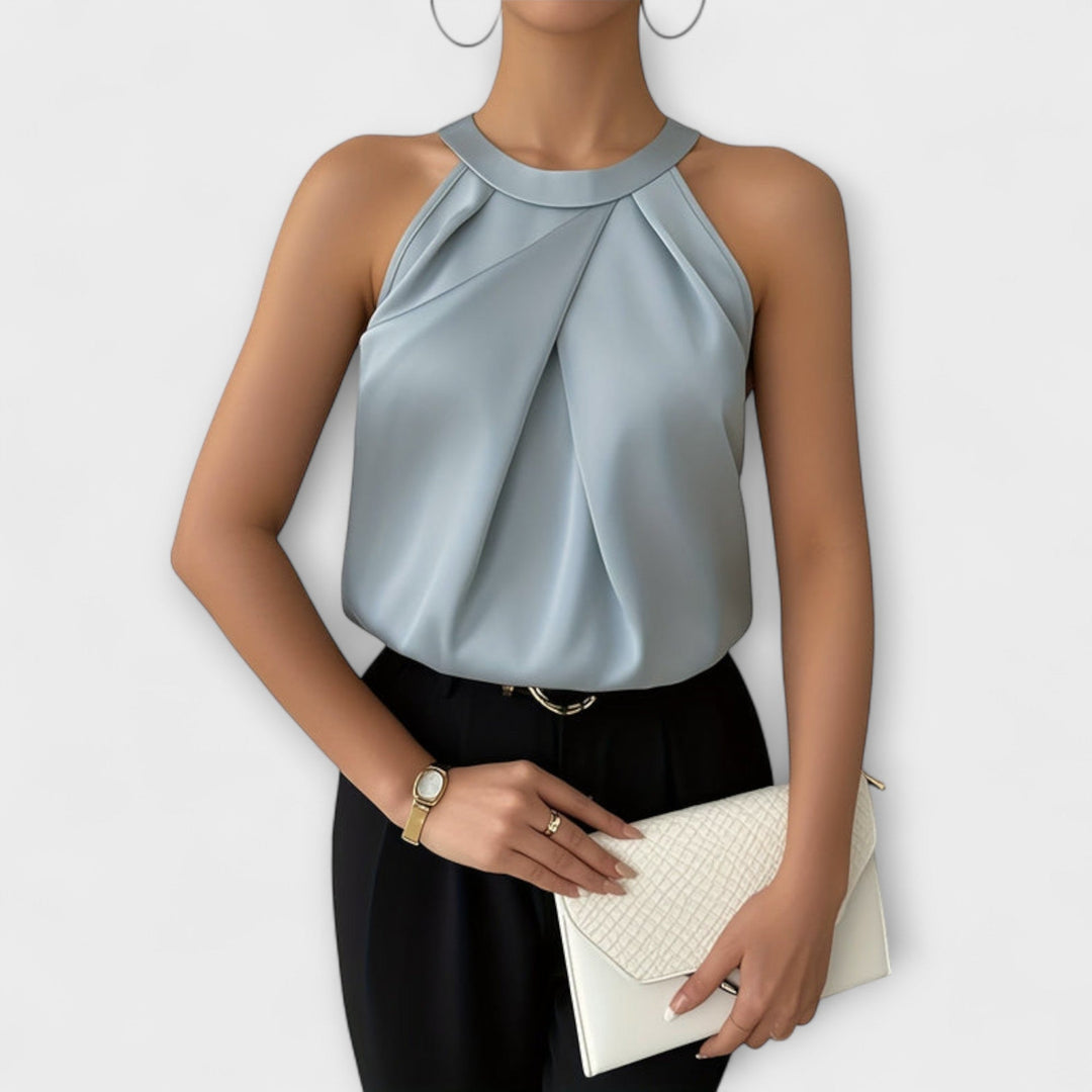 Skye - Chic Off-Shoulder Satin Blouse