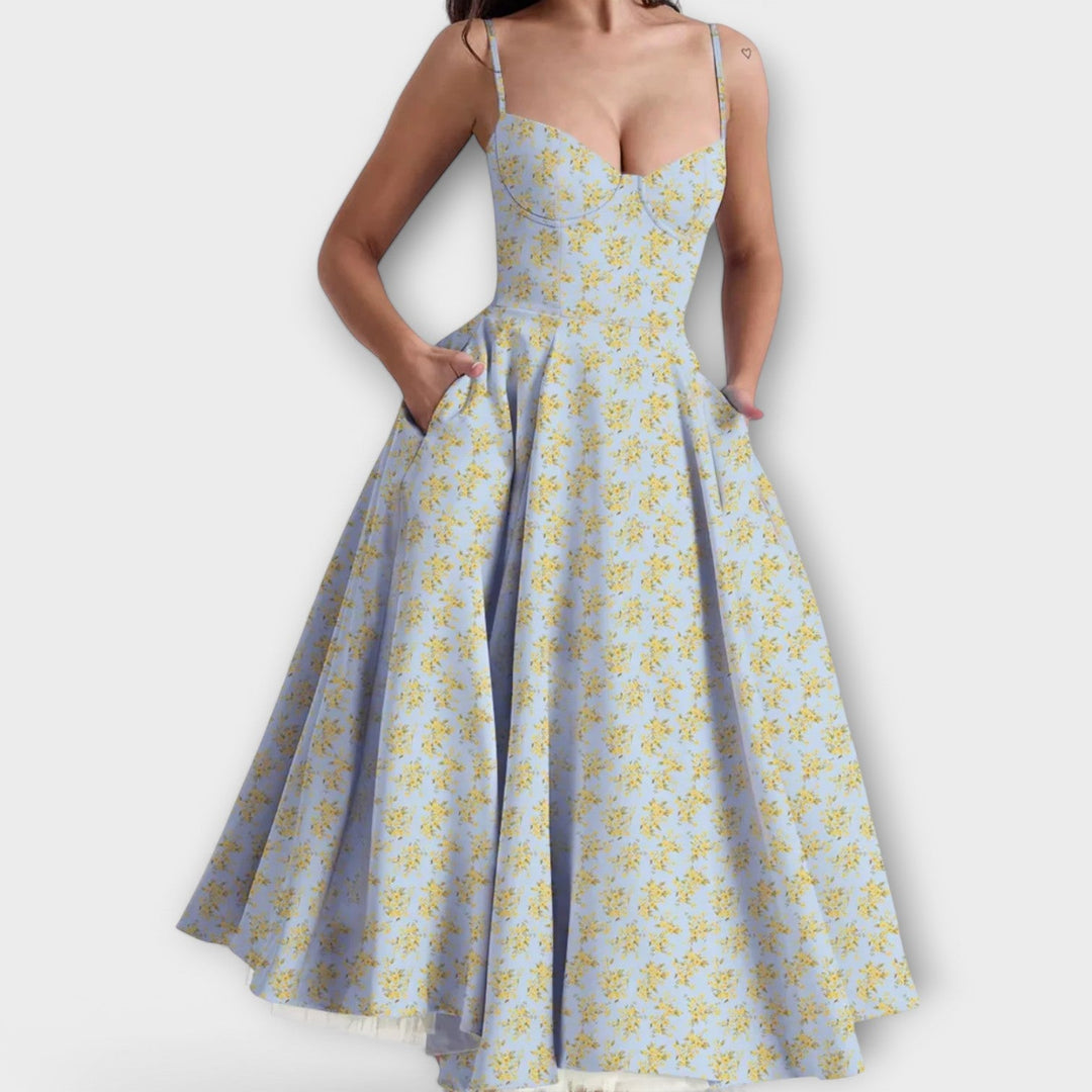 Mélie – Sommerkjole med korsett-detalje