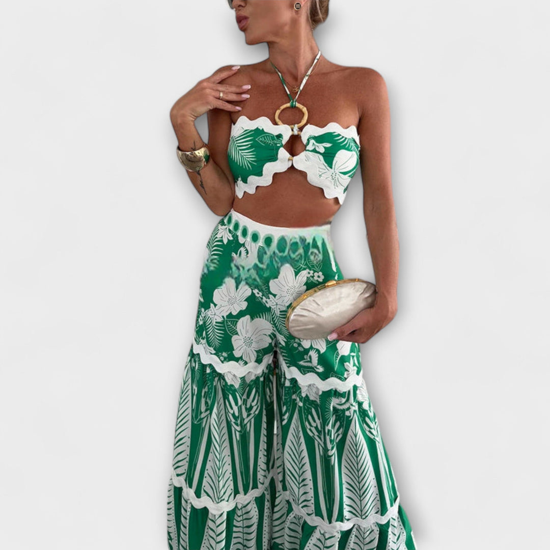 Zella - Cassie Halter Top with Ric Rac Trim Set