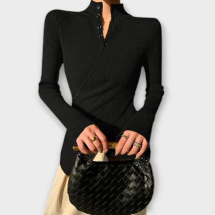 Michiko – Chic Slim Fit Knit Blouse