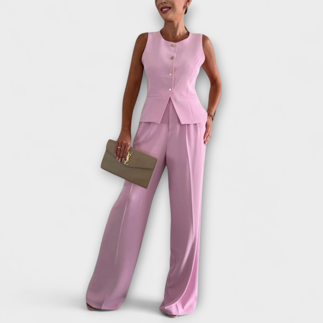 Wilhelmina - Chic Sleeveless Top and Pants Set