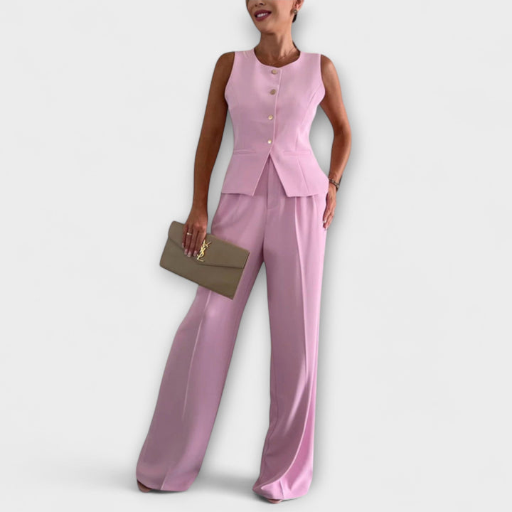 Wilhelmina - Chic Sleeveless Top and Pants Set
