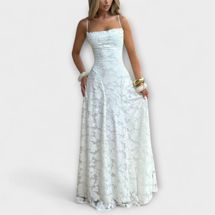 Emberly - Sophisticated Jacquard Maxi Dress