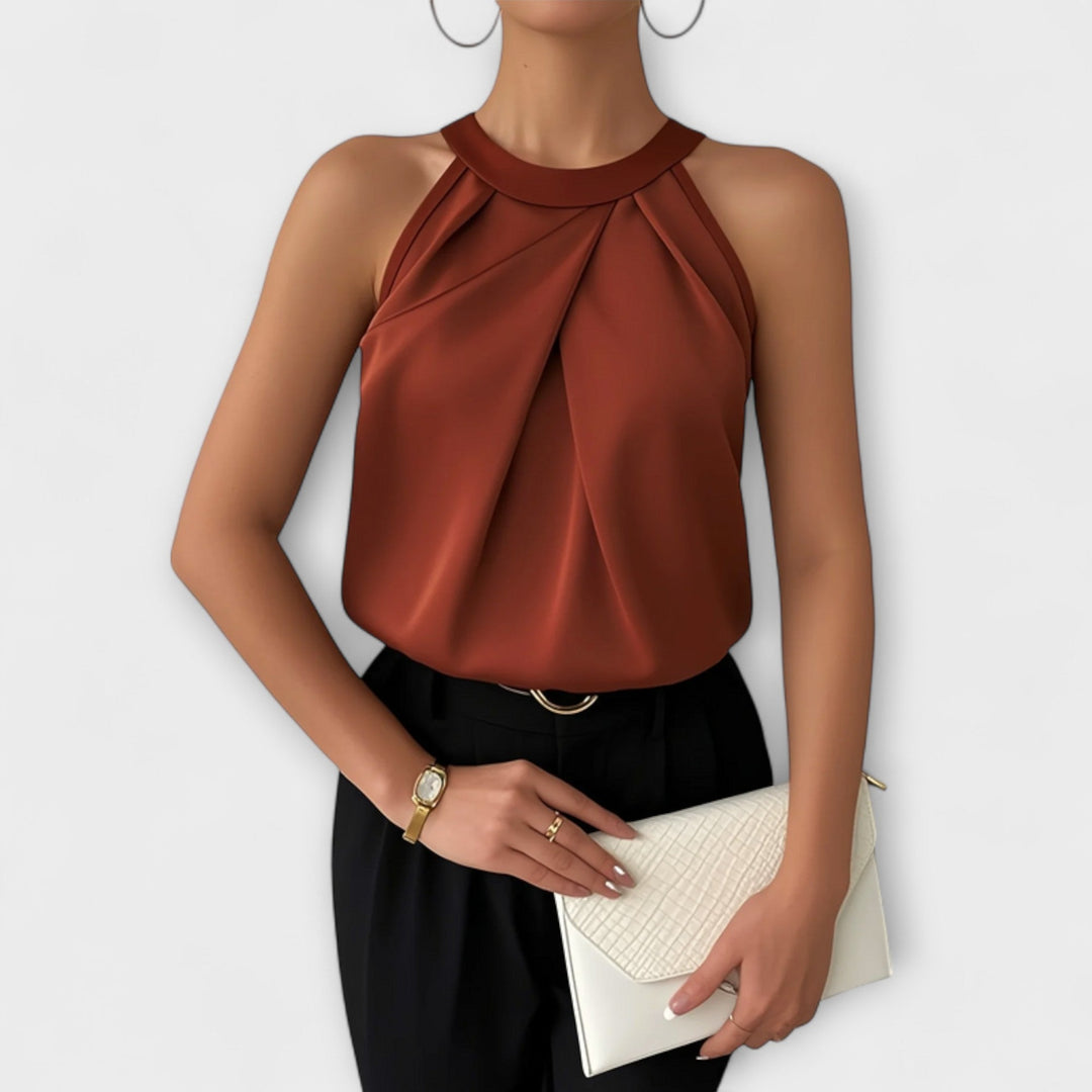 Skye - Chic Off-Shoulder Satin Blouse