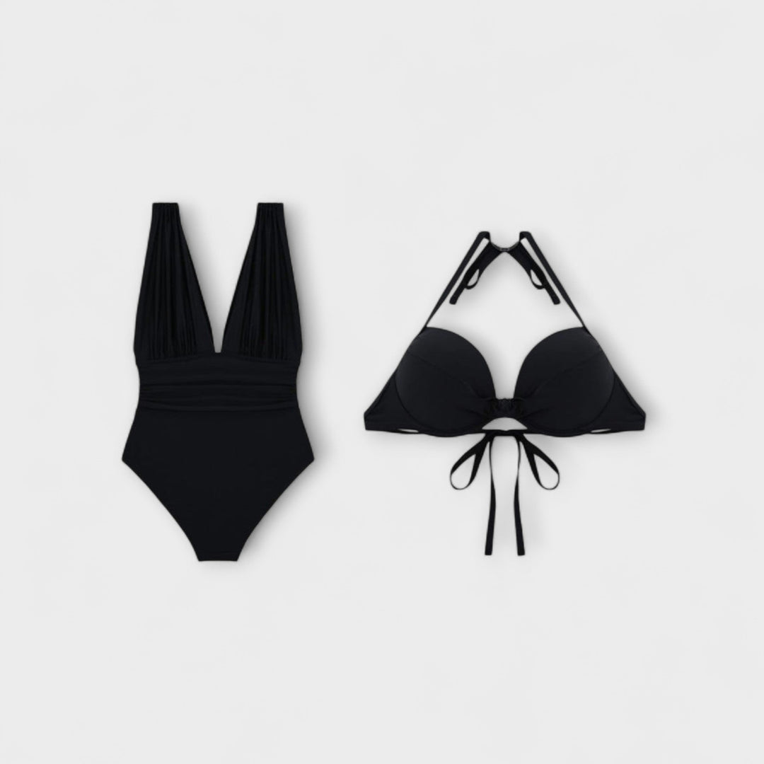 Miravo - Formende Badedragt med Dyb Udsnit og Justerbare Stropper