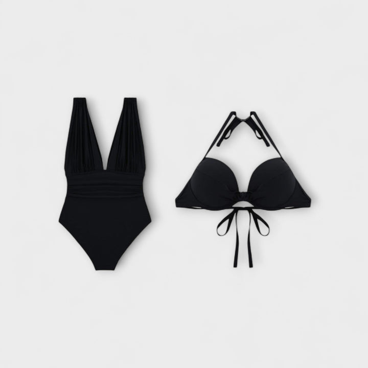 Miravo - Formende Badedragt med Dyb Udsnit og Justerbare Stropper