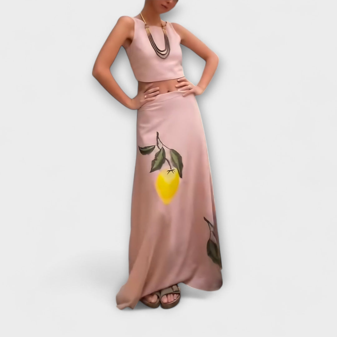 Cosima - Midi Skirt with Amalfi Print