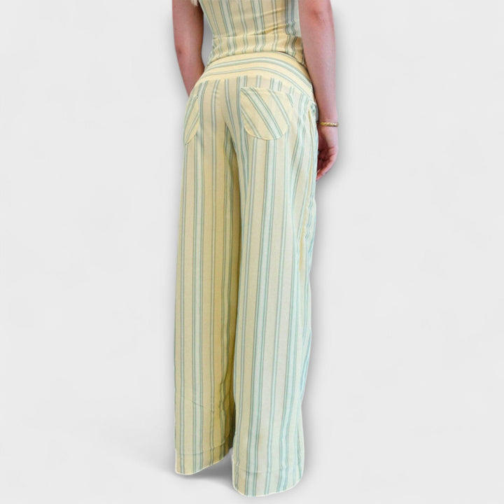 Anastasia - Klassisk Stribet Bukse Sæt