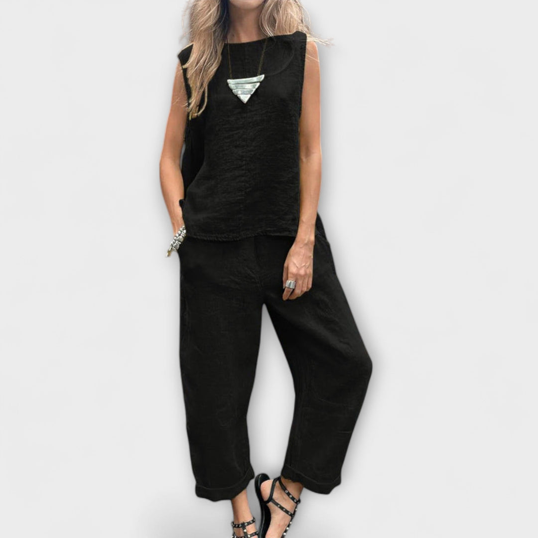 Jennifer - Casual Cotton-Linen Ensemble