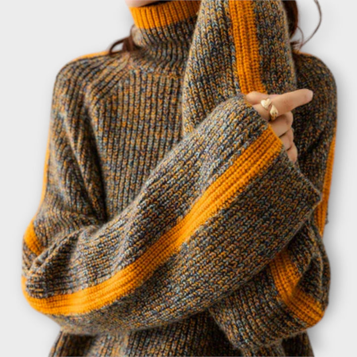 Breseis - Retro Roll Neck Sweater