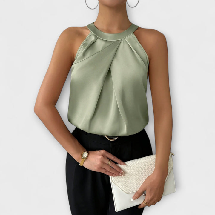Skye - Chic Off-Shoulder Satin Blouse