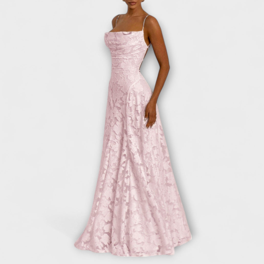 Emberly - Sophisticated Jacquard Maxi Dress