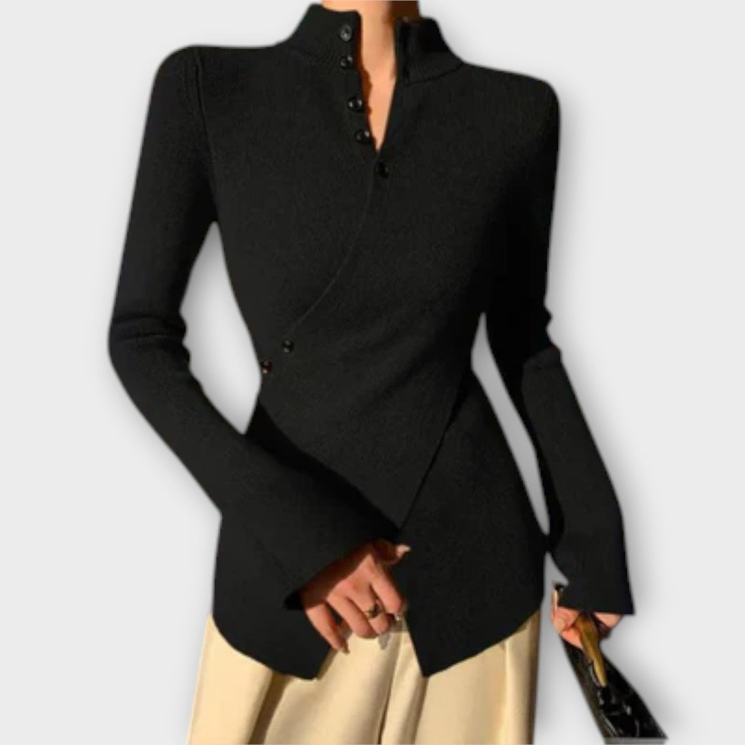 Michiko – Chic Slim Fit Knit Blouse