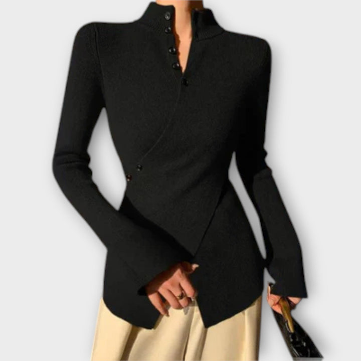 Michiko – Chic Slim Fit Knit Blouse