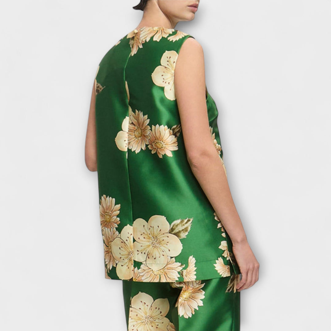 Clea - Sage Ærmelløs Bukse Sæt