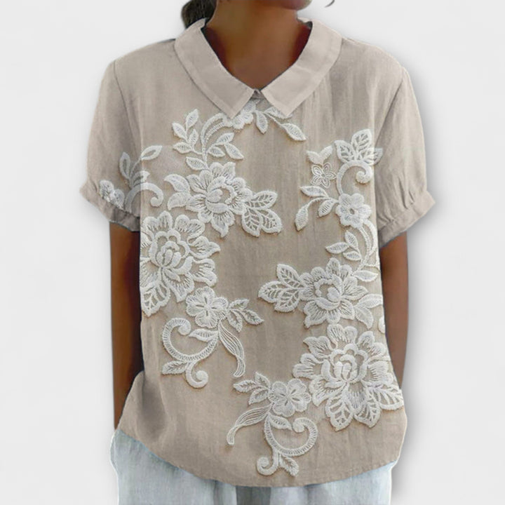 Emma - Skjorte med Retro-tryk