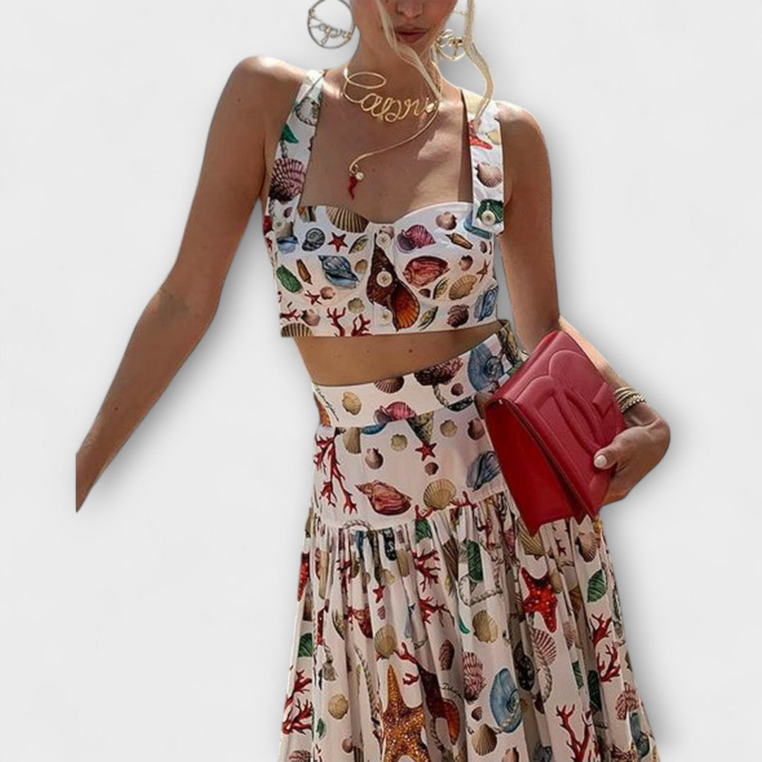 Heather - Elegant To-Delte Nederdelssæt