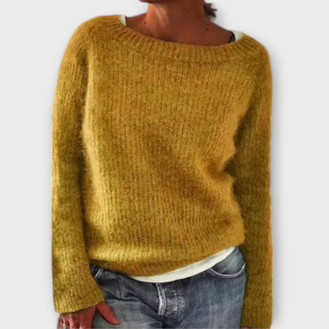 Regine – Solid Color Knit Sweater
