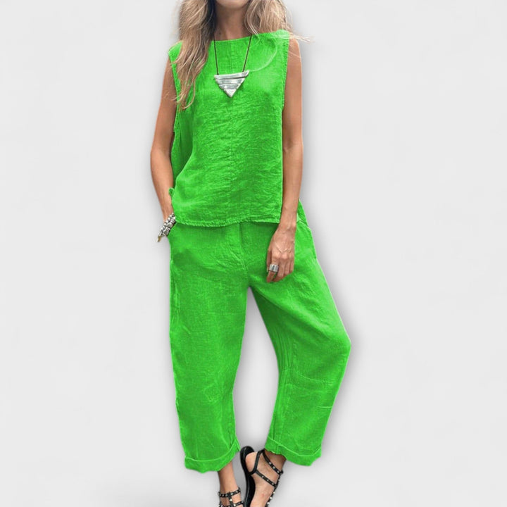Jennifer - Casual Cotton-Linen Ensemble