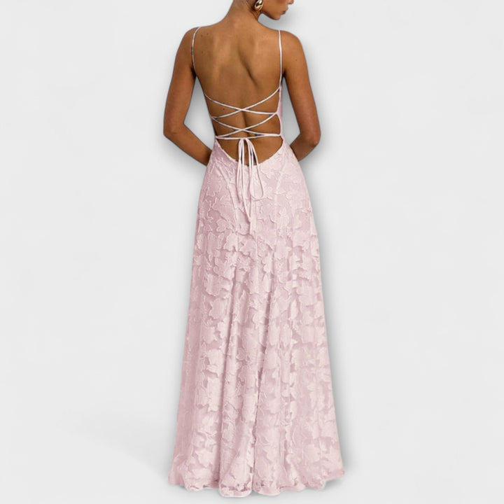 Emberly - Sophisticated Jacquard Maxi Dress