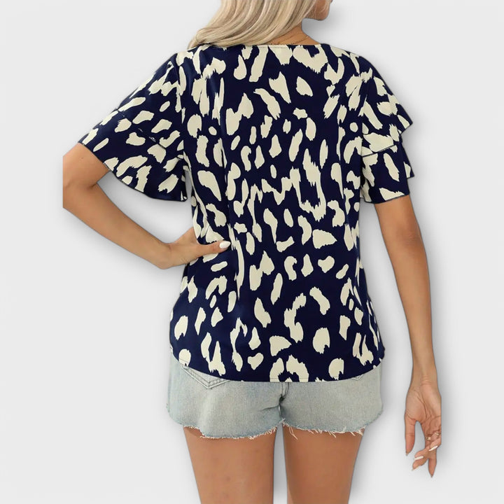 Evelyn - Elegant bluse med rund hals