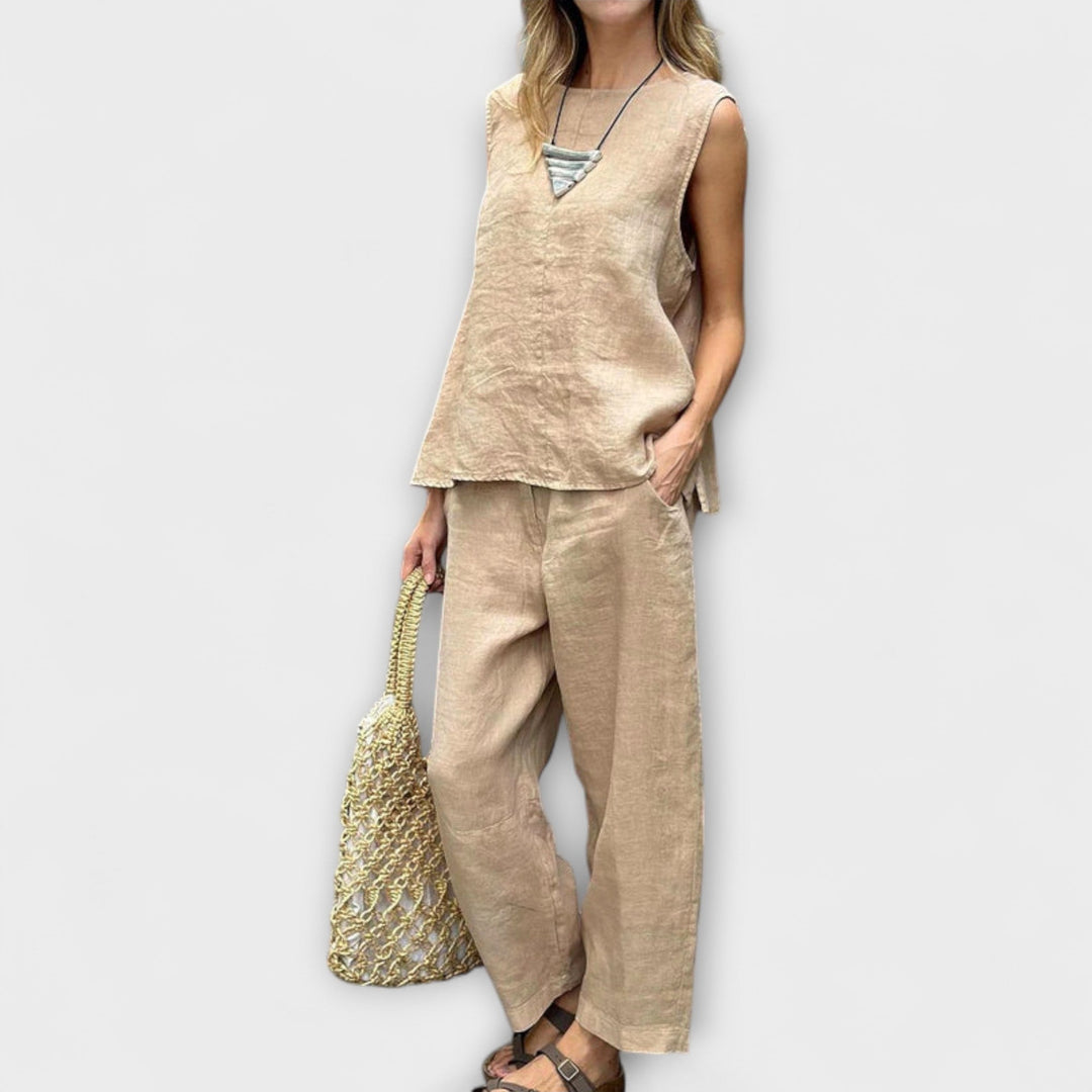 Jennifer - Casual Cotton-Linen Ensemble