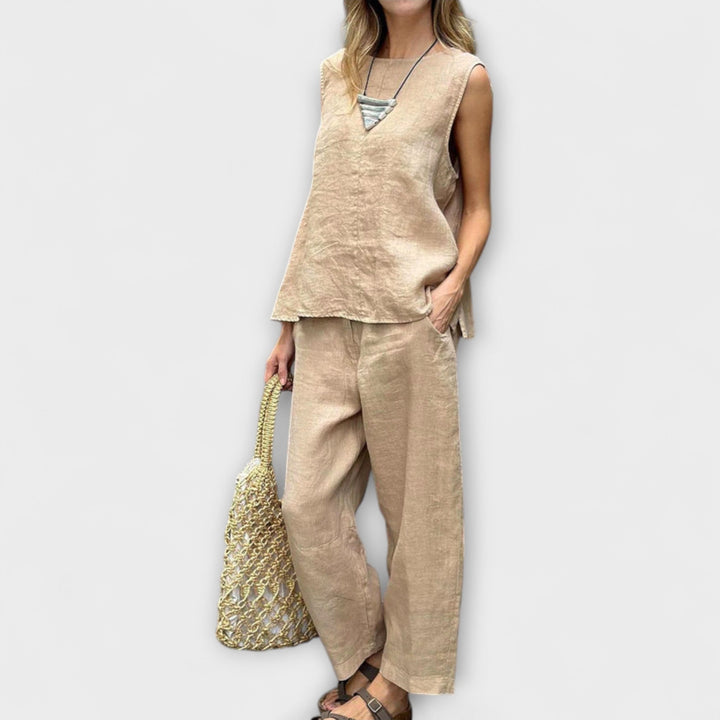 Jennifer - Casual Cotton-Linen Ensemble