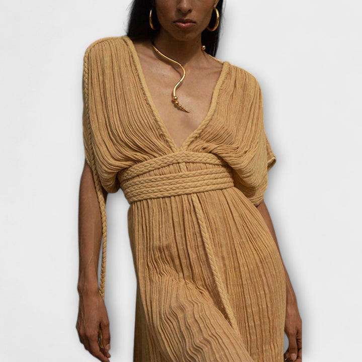 Græsk-inspireret Kimono Maxi Kjole