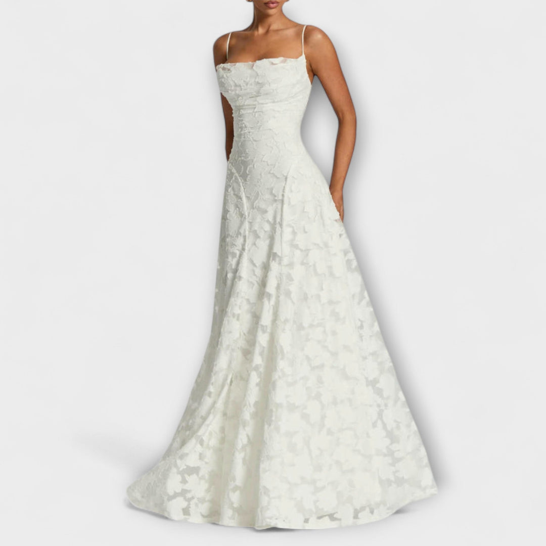 Emberly - Sophisticated Jacquard Maxi Dress