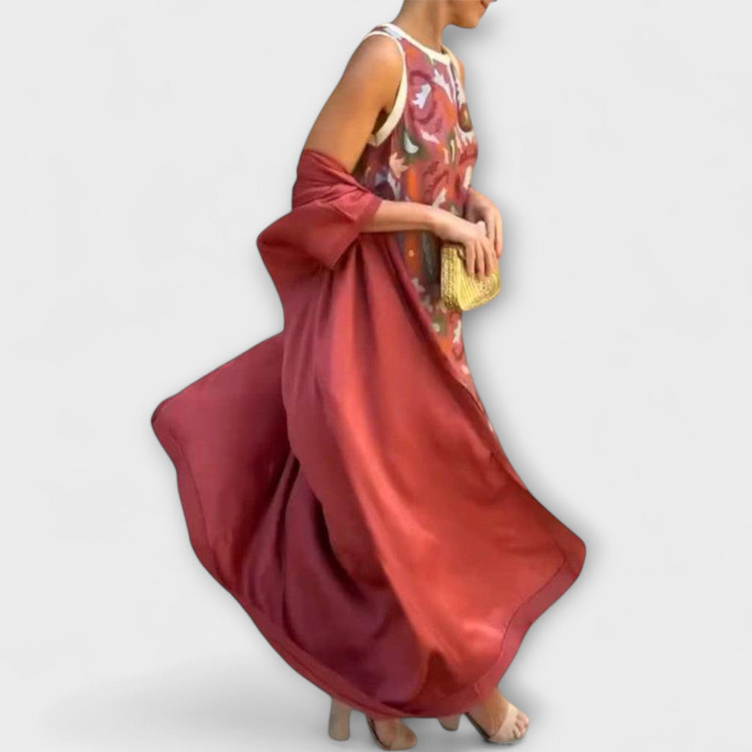 Selviane - Maxi Dress with Coordinating Cardigan