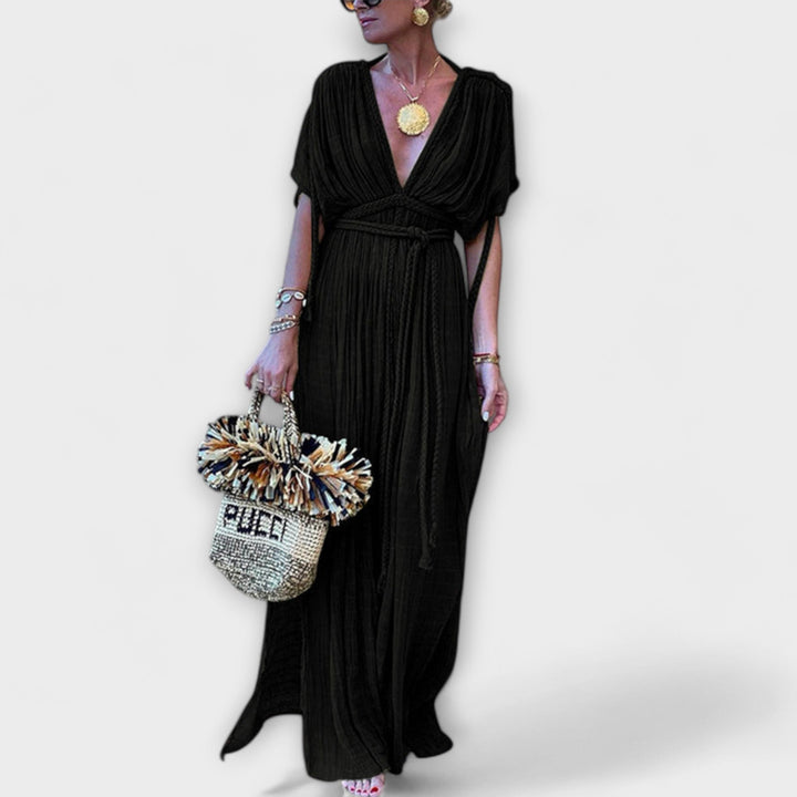 Græsk-inspireret Kimono Maxi Kjole