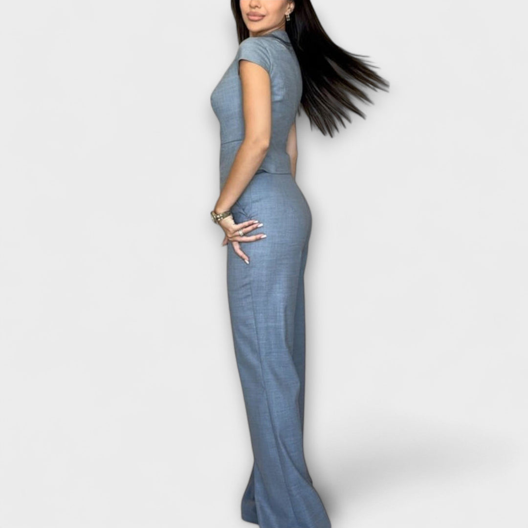 Ivy - Elegant V-Neck Top and Pants Set