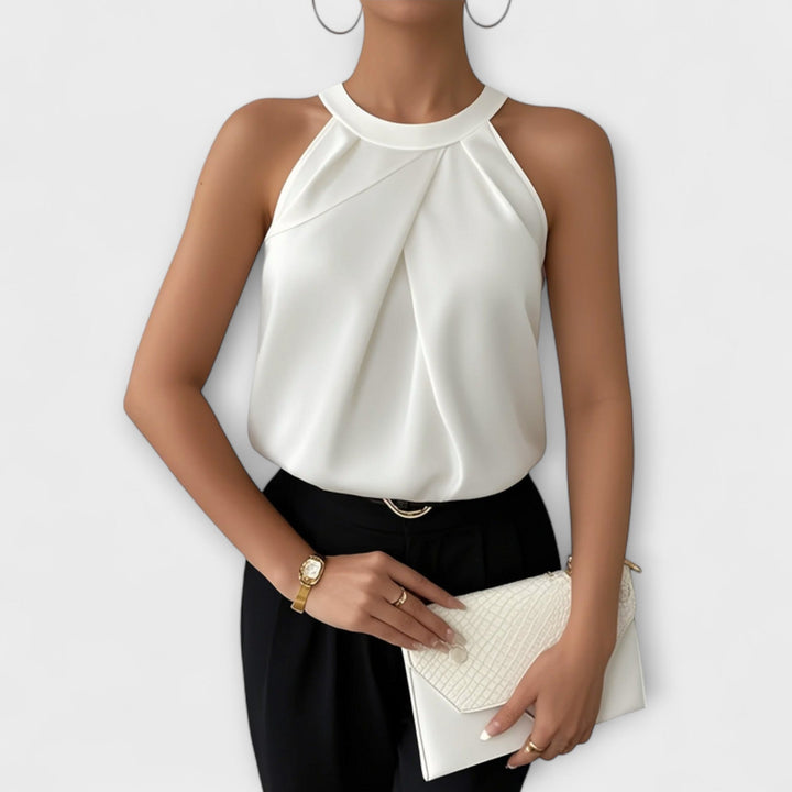 Skye - Chic Off-Shoulder Satin Blouse