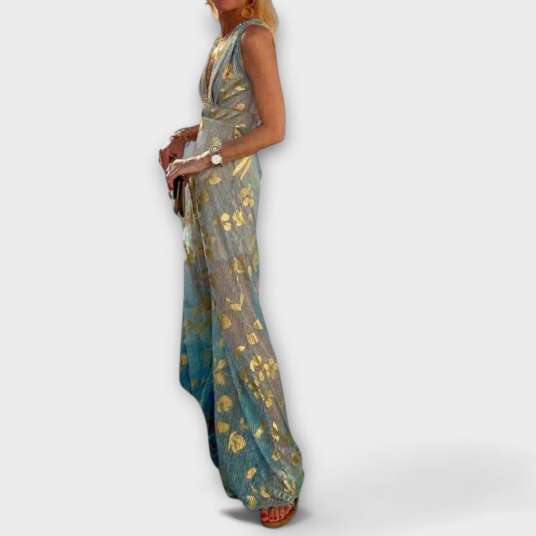 V-udskæring Kjole med Pailletdetaljer