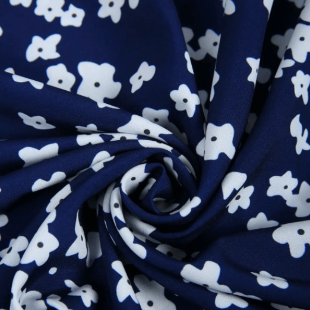 Paula - Elegant blomsterkjole i luksuriøst materiale