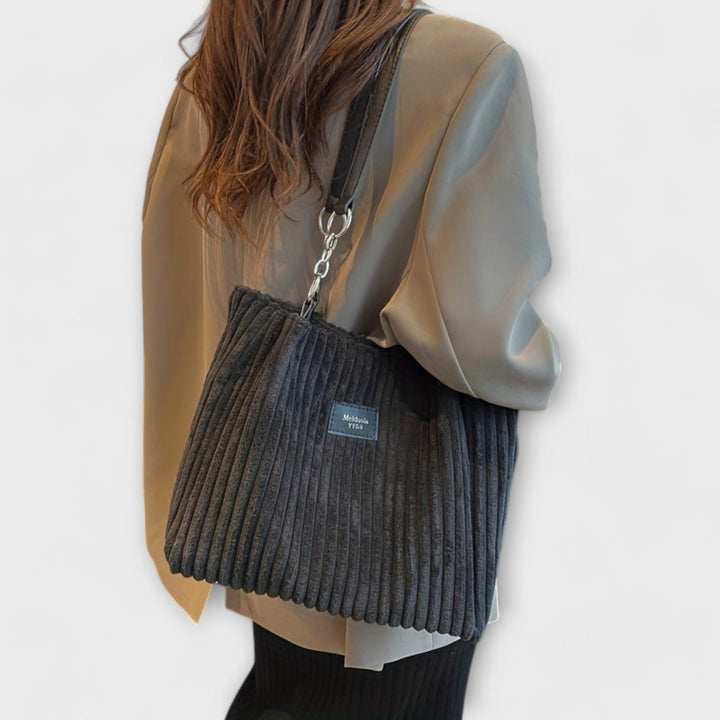 Lora - Soft Corduroy Shoulder Bag