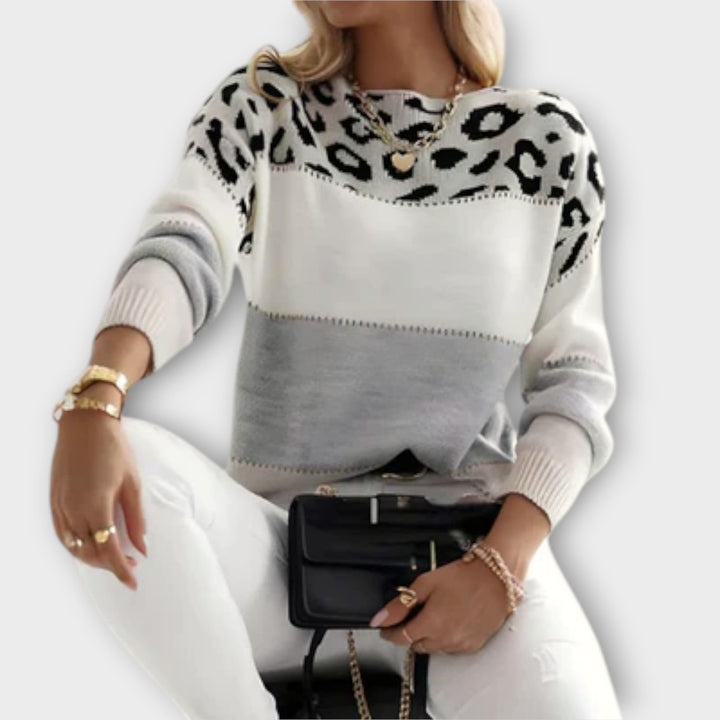 Cheyenne - Elegant sweater med leopardmønster