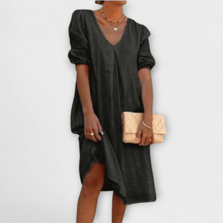 Fanny - Elegant Sommerkjole med Hæklede Detaljer