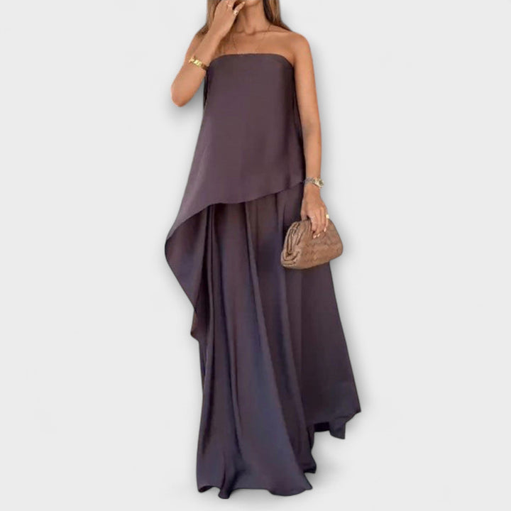 Ruby - Smart ærmeløs bandeau-top med nederdel