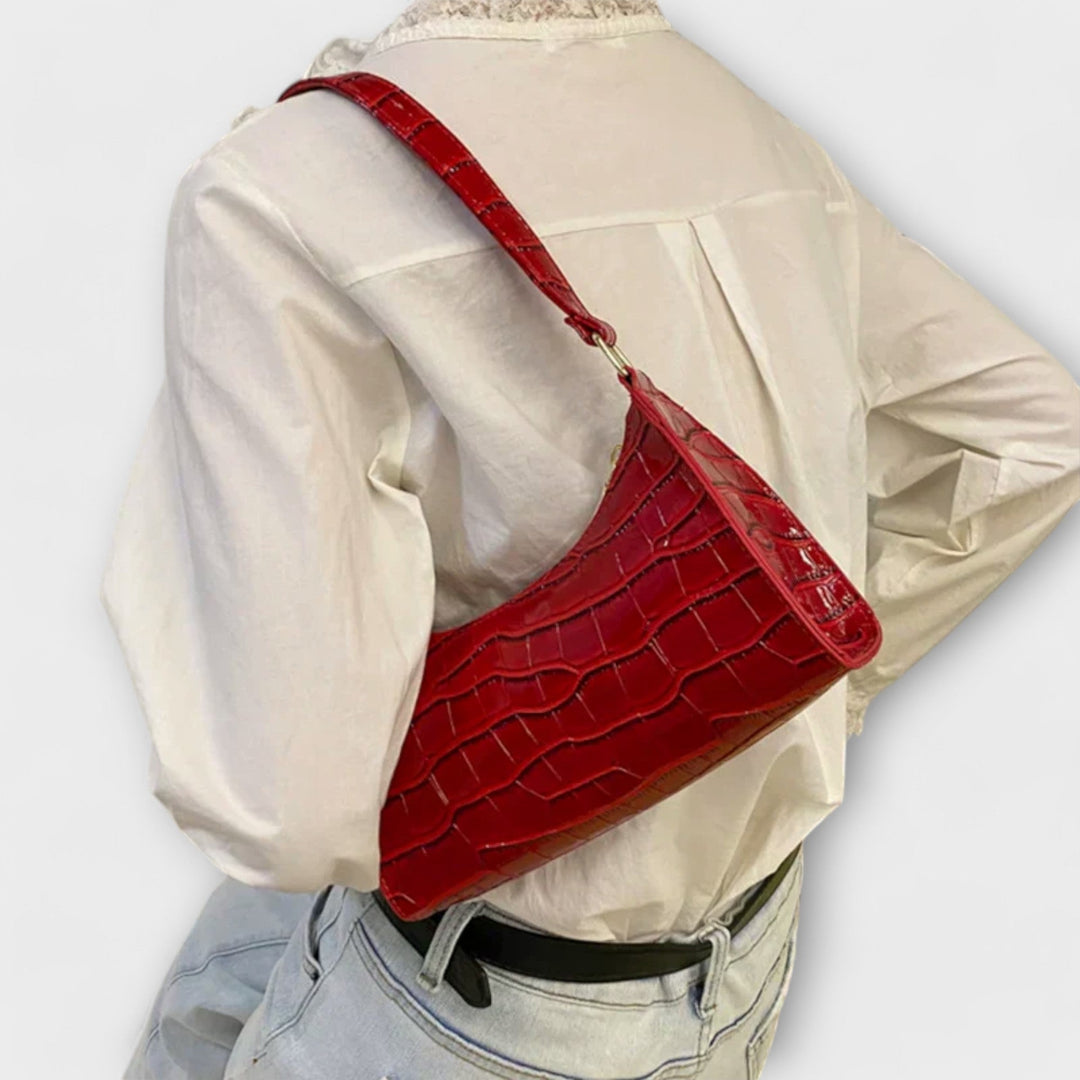 Lora - Glansfuld Lædertaske