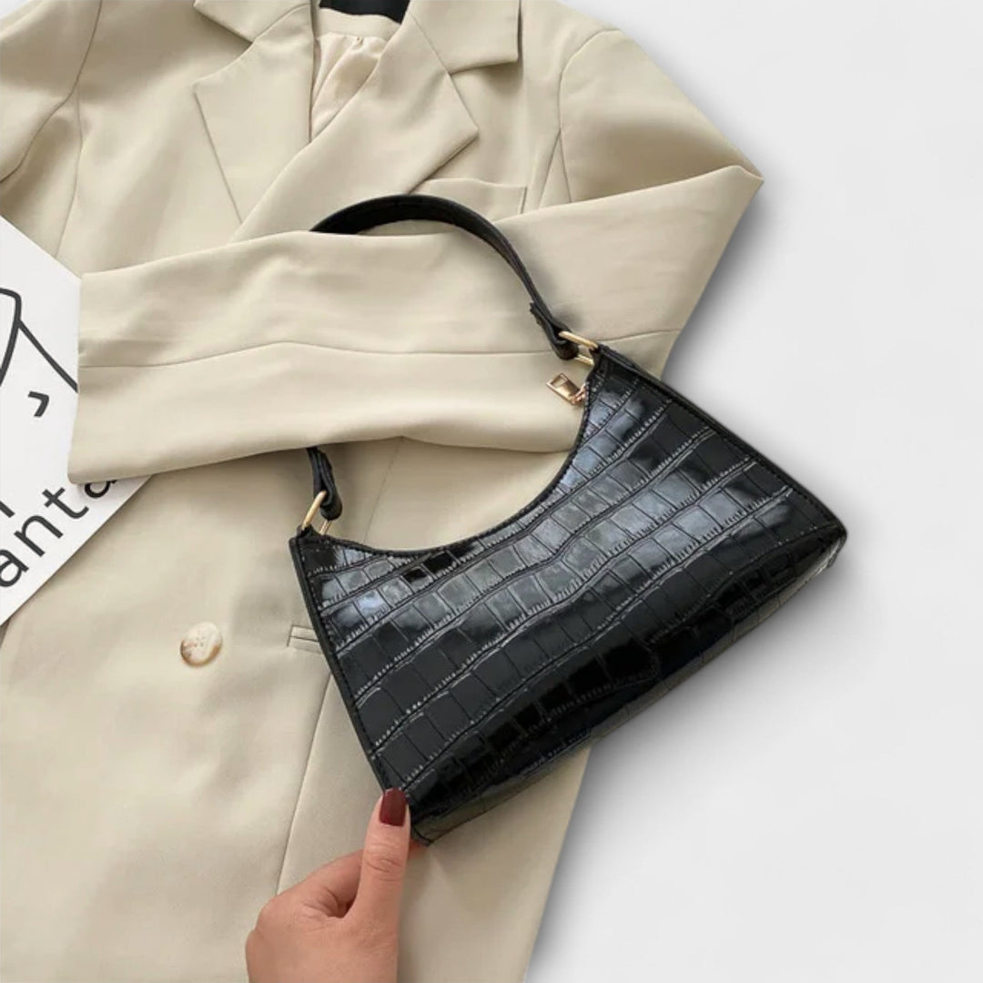 Lora - Glansfuld Lædertaske