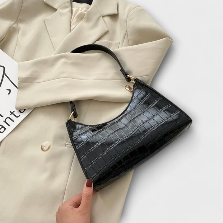 Lora - Glansfuld Lædertaske