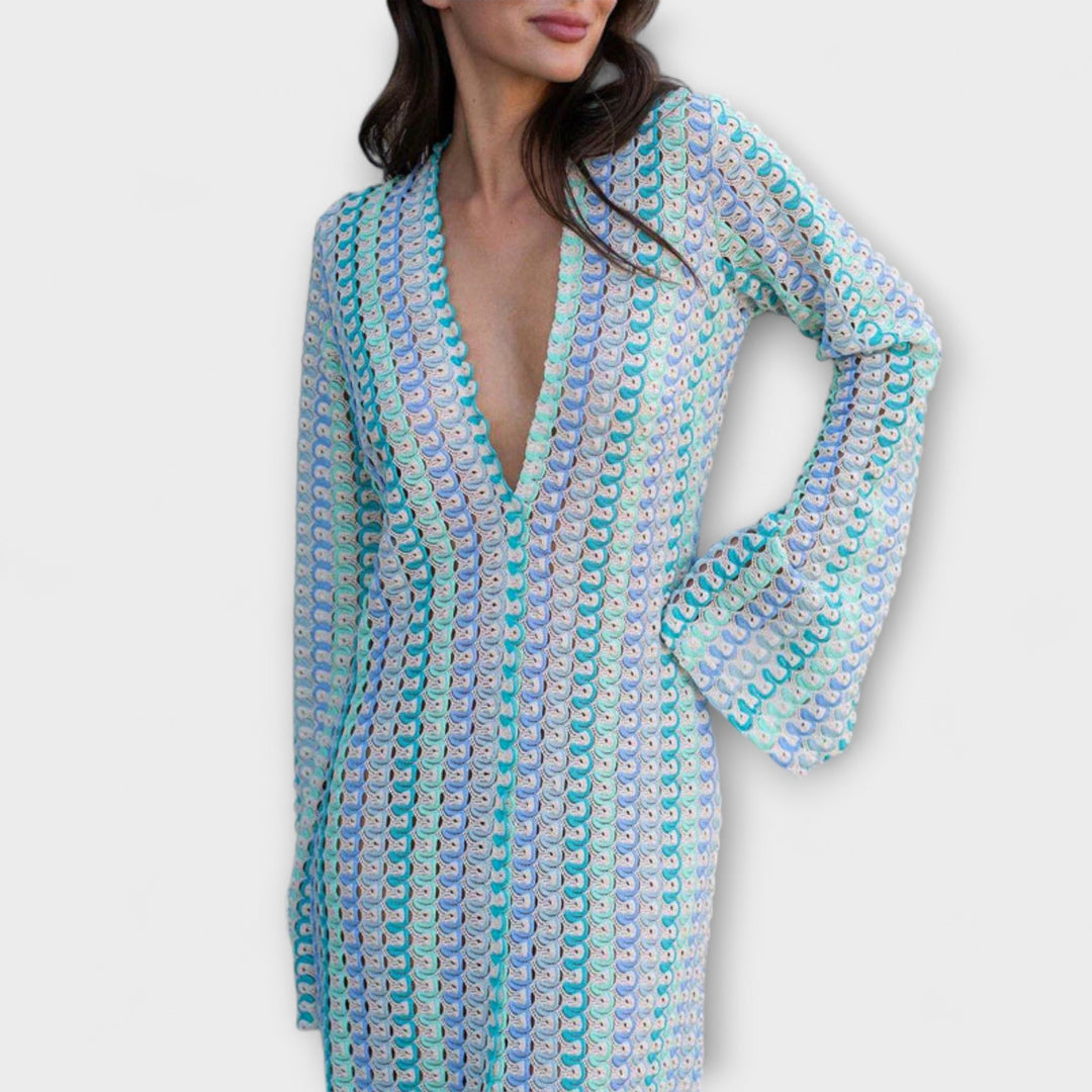 Elina – Maxikjole med V-hals og sommerlig atmosfære